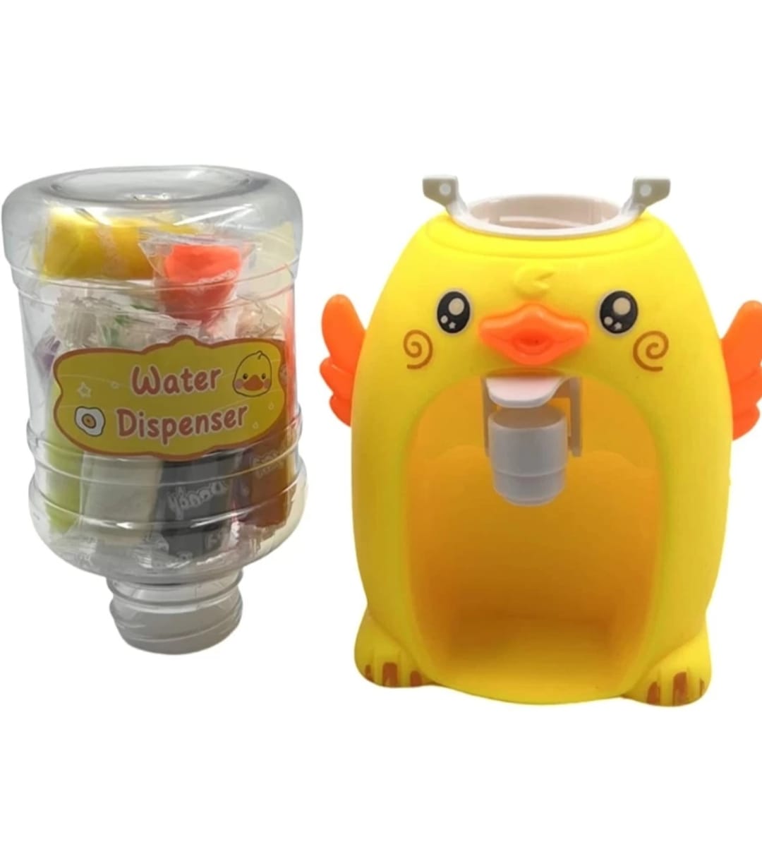 Ink Spot® Cute Cartoon Mini Water Dispenser Toy for Kids, Pretend Play Drinking Game with Bottle