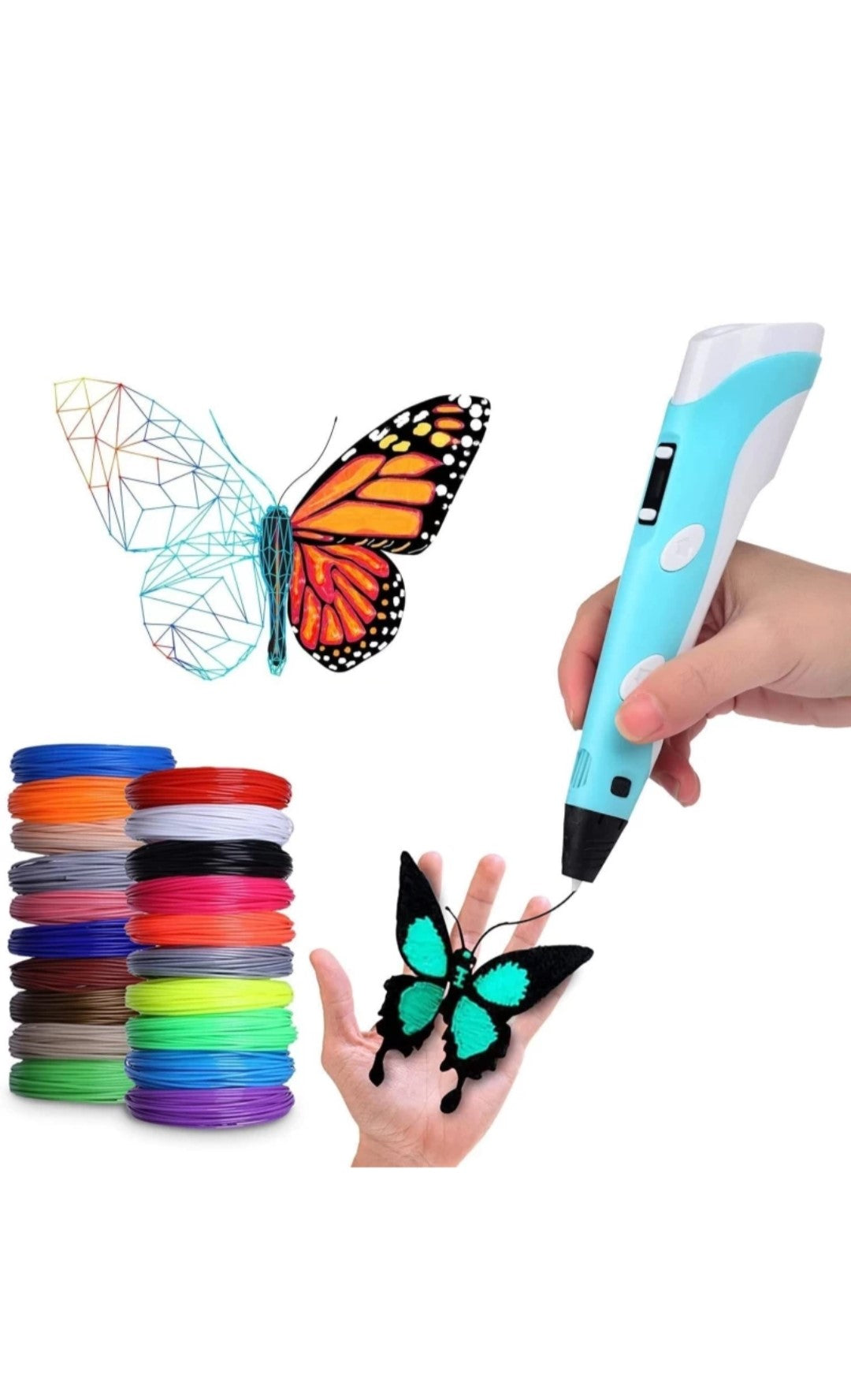 Ink Spot® 3D Printing Pen with LCD Display, Adjustable Speed, Creative DIY Drawing Tool for Kids & Adults
