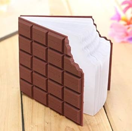 Ink Spot® "Sweet Notes" Chocolate Bar Notepad - Unique & Fun Stationery Pack of 3