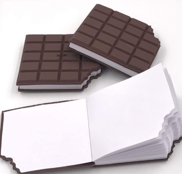 Ink Spot® "Sweet Notes" Chocolate Bar Notepad - Unique & Fun Stationery Pack of 3