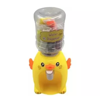 Ink Spot® Cute Cartoon Mini Water Dispenser Toy for Kids, Pretend Play Drinking Game with Bottle
