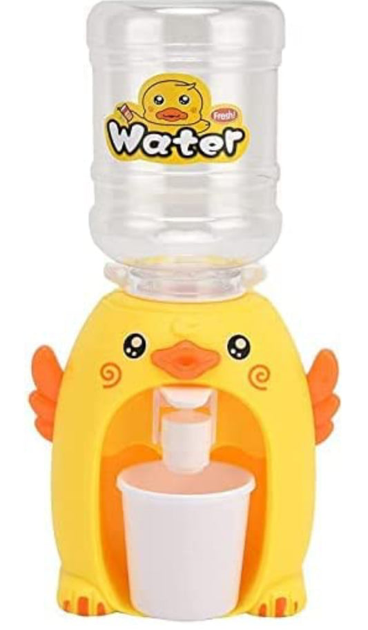 Ink Spot® Cute Cartoon Mini Water Dispenser Toy for Kids, Pretend Play Drinking Game with Bottle