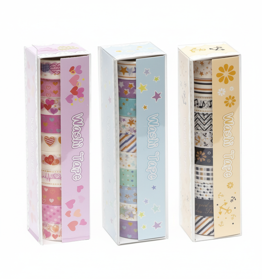 Ink Spot® Premium Decorative Washi Tape Set for Journaling, Scrapbooking, DIY Crafts & Gift Wrapping pack of 30