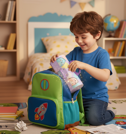 Ink Spot® Dino Adventure Geometry Set | Complete Mathematical Instruments Box with Durable Carry Case & Handle | Fun Dinosaur Theme School Supplies Kit for Kids, Students (Purple)