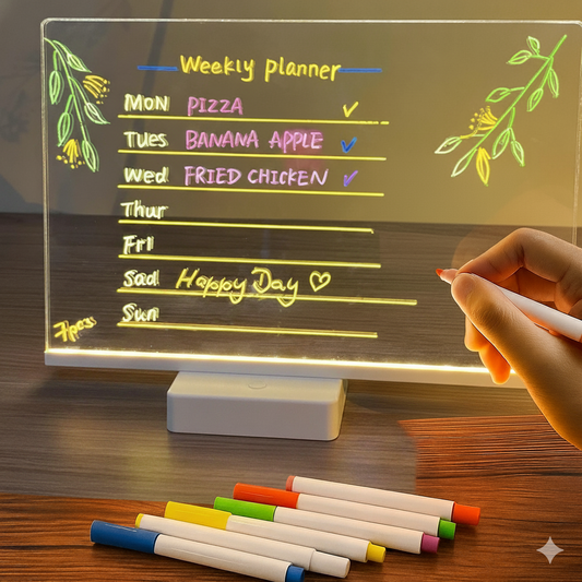 3D Acrylic Writing LED Lamp – Rewritable Glow Message Board | Perfect Gift for Kids & Loved Ones