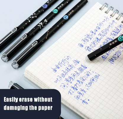Ink Spot® "Set of 12 Black Gel Ink Pens with Zodiac Constellation Design for Smooth Writing Experience"