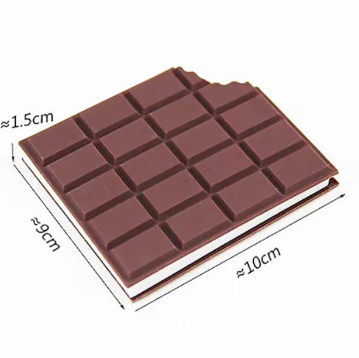 Ink Spot® "Sweet Notes" Chocolate Bar Notepad - Unique & Fun Stationery Pack of 3