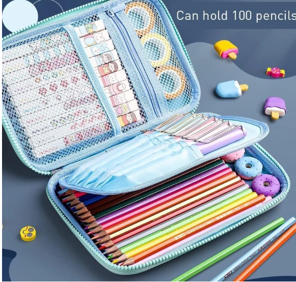 Inkspot® Cosmic Rider Pencil Pouch | Stylish Cartoon Labubu Motorcycle Design for Kids & Students