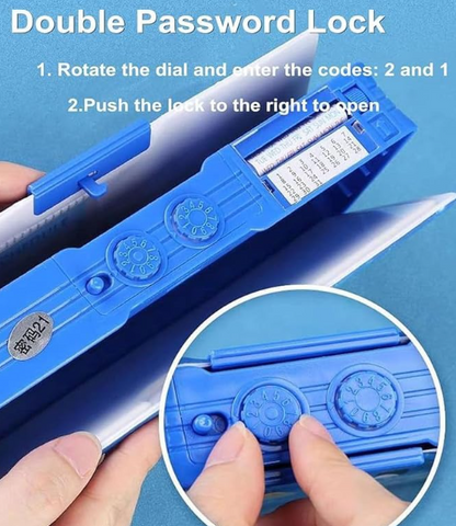 Ink Spot® "Space Astronaut Multi-Functional Pencil Box with Calculator, Sharpener, Storage Compartments for Kids and Students