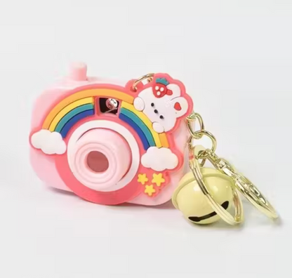 Inkspot® Cute Cartoon Camera Keychain | Kuromi & My Melody Character Keyring for Girls, Kids & Gift Purpose Pack of 4