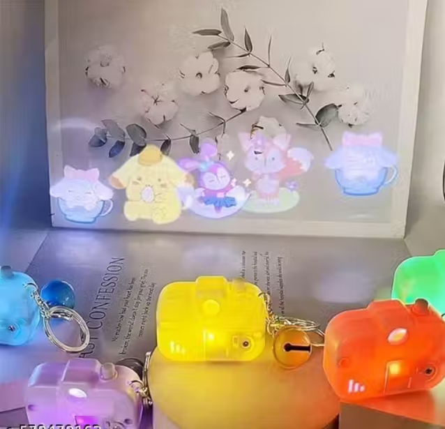 Inkspot® Cute Cartoon Camera Keychain | Kuromi & My Melody Character Keyring for Girls, Kids & Gift Purpose Pack of 4