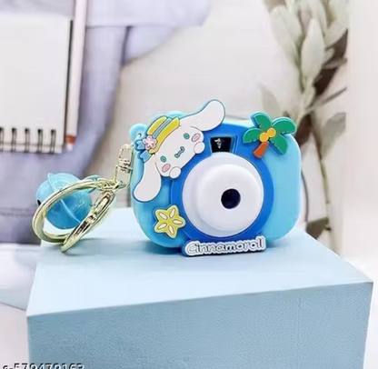 Inkspot® Cute Cartoon Camera Keychain | Kuromi & My Melody Character Keyring for Girls, Kids & Gift Purpose Pack of 4
