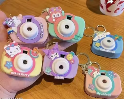 Inkspot® Cute Cartoon Camera Keychain | Kuromi & My Melody Character Keyring for Girls, Kids & Gift Purpose Pack of 4
